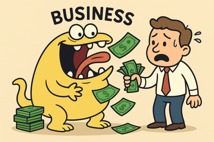 monster eating business business capital ...